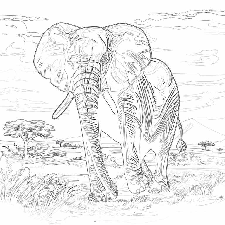 Printable Elephant Coloring Page: Unleash Your Creativity and Imagination